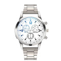 Men's Luxury Stainless Steel Business Quartz Watch | Qme Men's Quartz Watch Qme WHITE