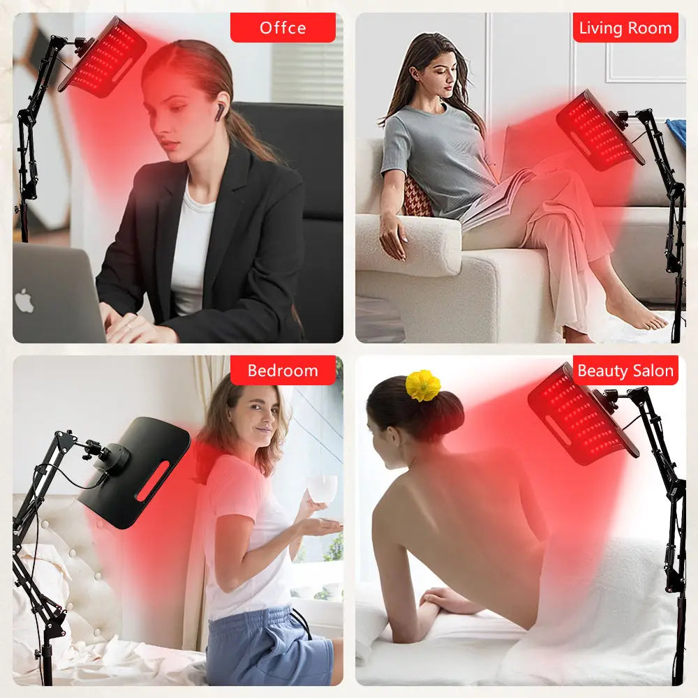 Red Light Therapy Lamp 660nm 850nm | Face & Full Body LED Panel Red Light Therapy Lamp Qst
