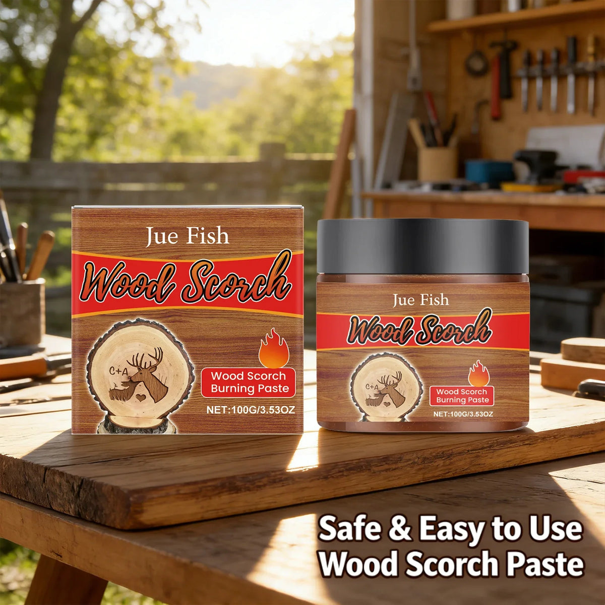 Wood Scorch Burning Paste – DIY Pyrography & Craft Art Pyrography Craft Paste Qme