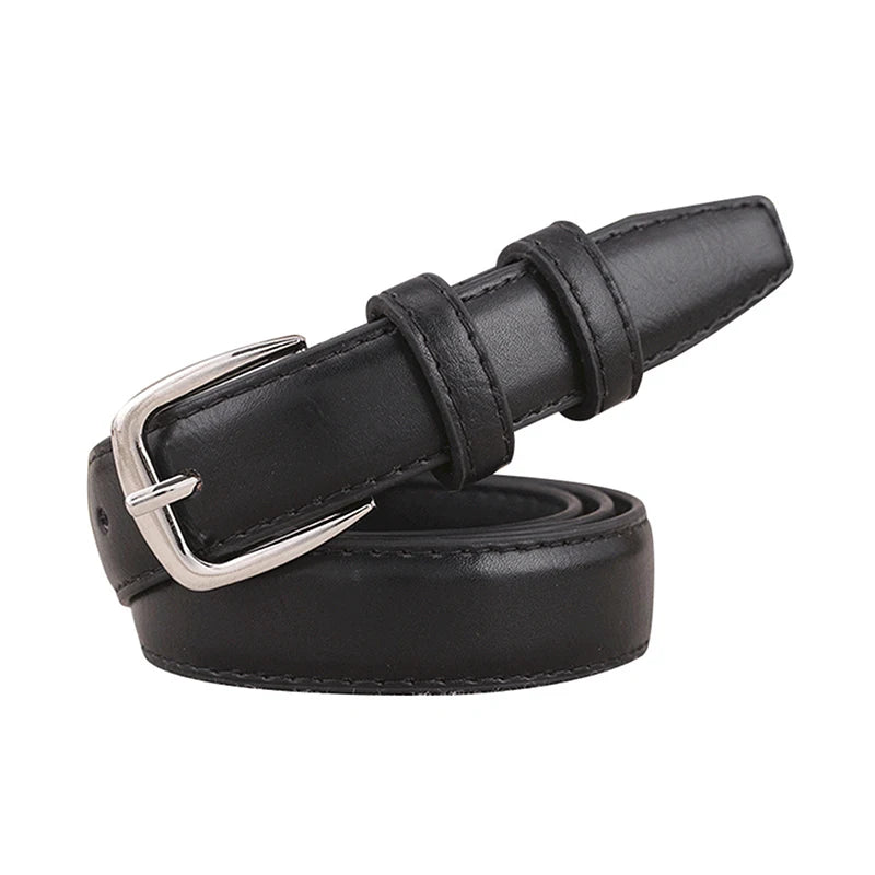 Women's PU Leather Metal Buckle Belt for Dresses & Jeans Women's Fashion Belt Qst