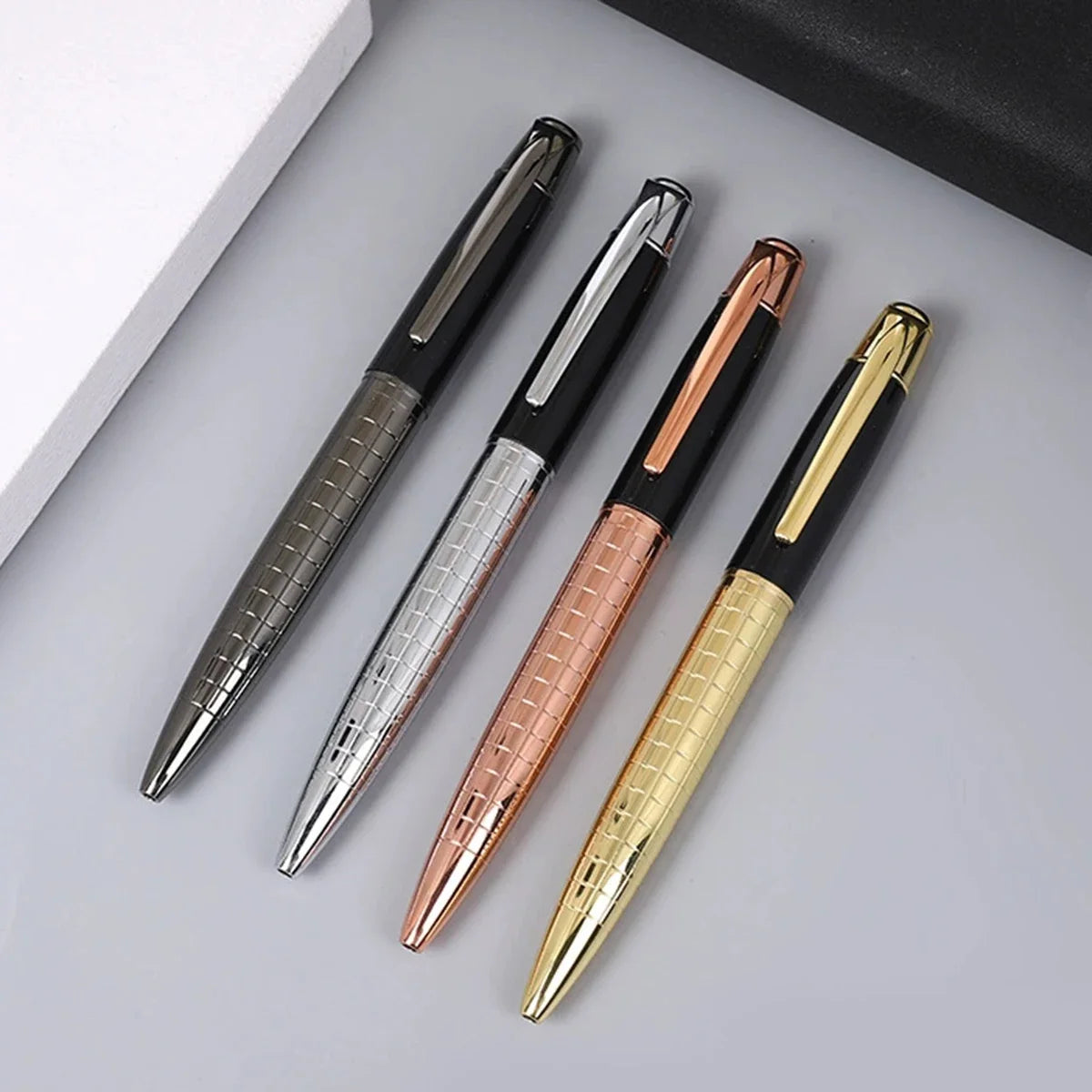 Qme Metal Rotating Ballpoint Pen – Smooth Medium Point Metal Ballpoint Pen Qme