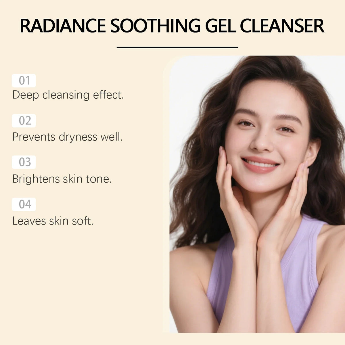 Radiance Soothing Gel Cleanser – Brightening & Hydrating Gel Face Cleanser Qme