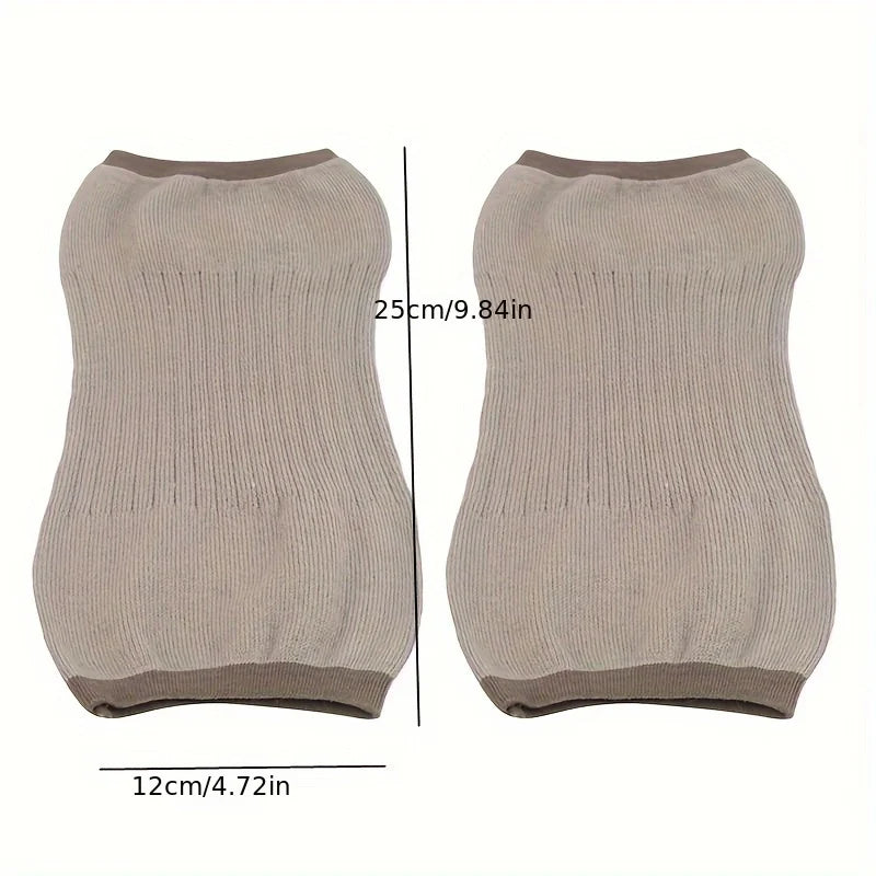 Cashmere Knee Warmers – Elastic Thermal Support Sleeves Thermal Knee Warmers Qme Camel 1pair