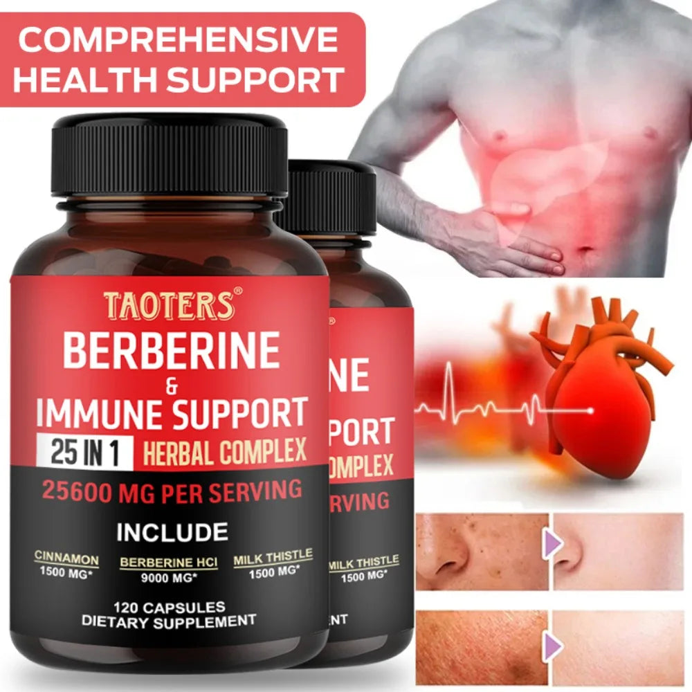 Ceylon Cinnamon & Berberine Capsules – Heart, Gut & Immune Herbal Supplement Qst