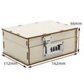 3D Wooden Mechanical Password Treasure Box DIY Model Kit DIY Wooden Model Kit Qme Lockbox Kit L Size