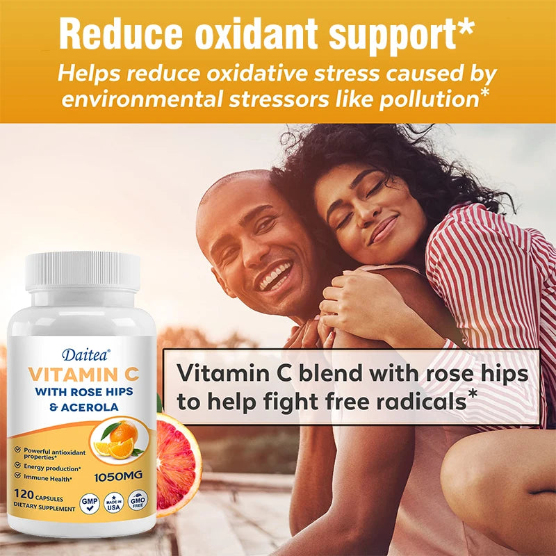 ZENVITALIZE Vitamin C 1050mg – Vegan, Non-GMO, 120 Capsules Vitamin C Supplement Qst