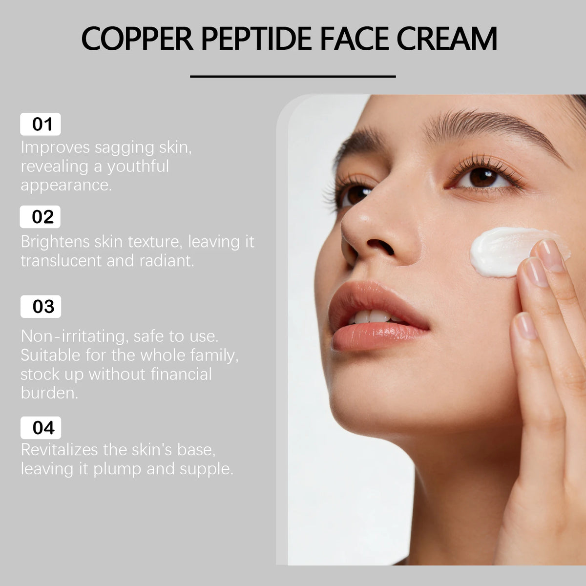 Hoygi Copper Peptide Cream – Hydrating Moisturizer 100g Face Moisturizer Cream Qst