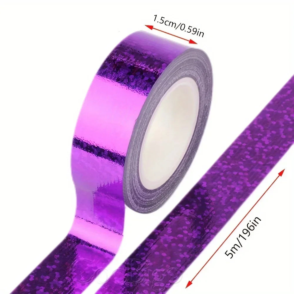 Laser Foil Tape High-Strength Adhesive – DIY Craft & Scrapbook Decorative Foil Tape Qme