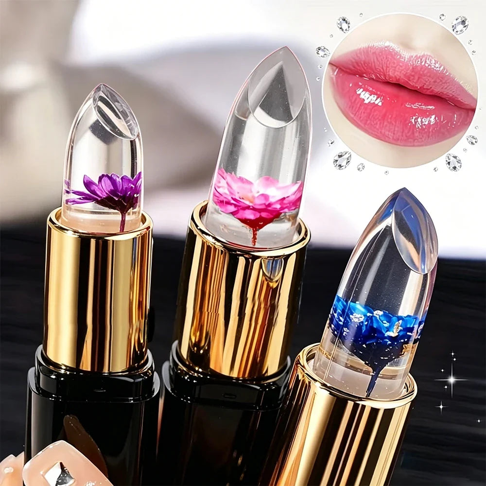 HISYI Flower Jelly Lipstick – Color-Changing Lip Balm Color-Changing Lip Balm Qme