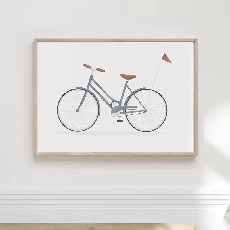 Boy Nursery Wall Art – Hot Air Balloon Canvas Print | Nordic Décor Canvas Wall Art Print Qst