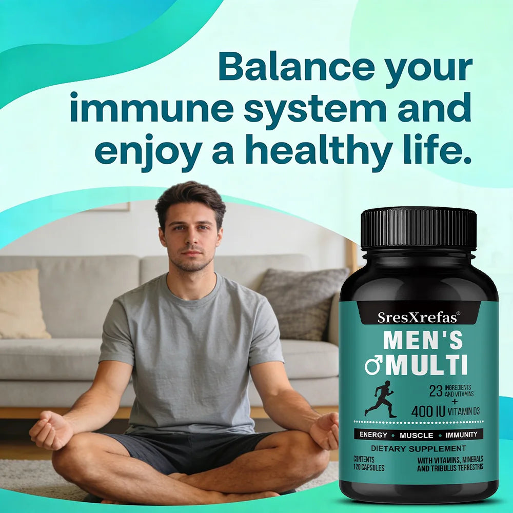 Men's Advanced Multivitamin – Energy, Brain & Immune Support Men's Multivitamin Qst