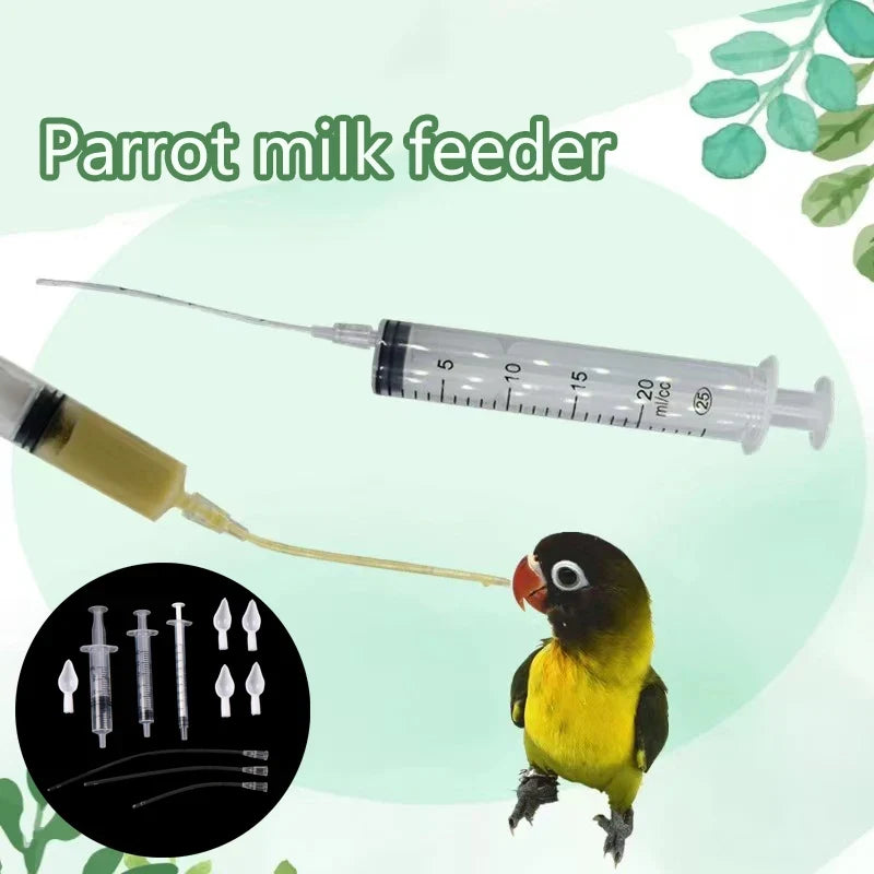 Bird Parrot Liquid Feeder Kit – Needle Tube, Dropper & Spoon Bird Feeder Kit Qme