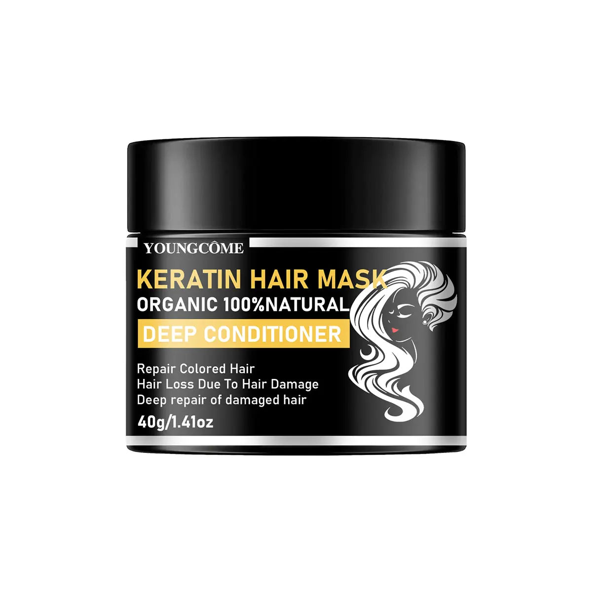 YOUNGCOME Keratin Hair Mask – Smoothing & Frizz Control Treatment Keratin Hair Mask Qst 40g