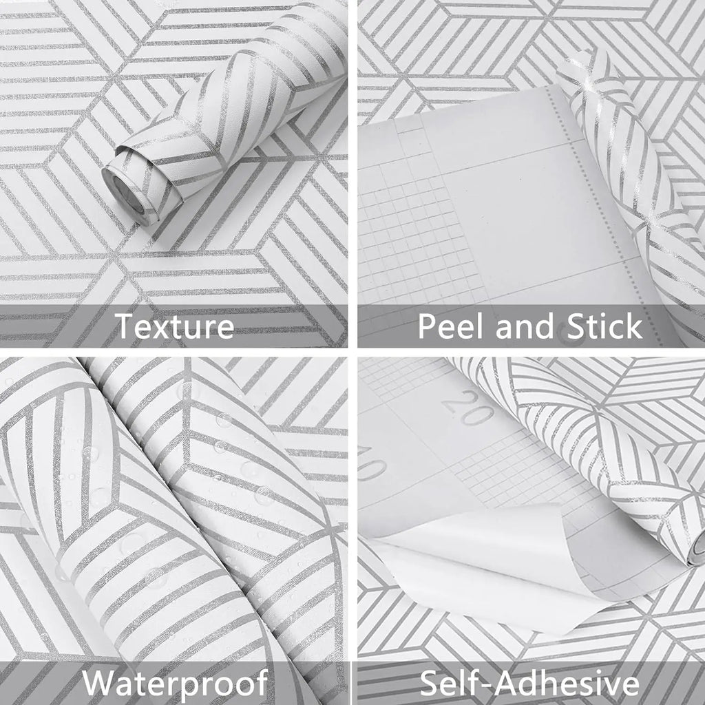 Nordic Peel & Stick Waterproof Vinyl Wallpaper | Geometric Peel & Stick Wallpaper Qme