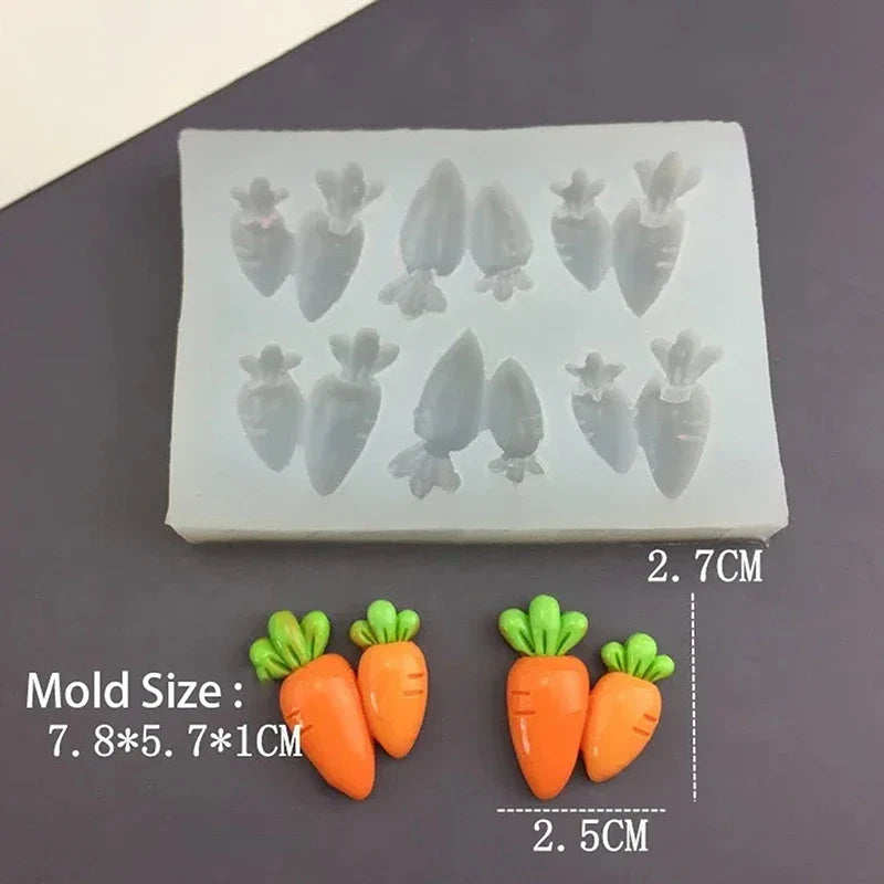 Mini Carrot Silicone Molds for Cakes, Chocolate & Easter Silicone Baking Mold Qme A1