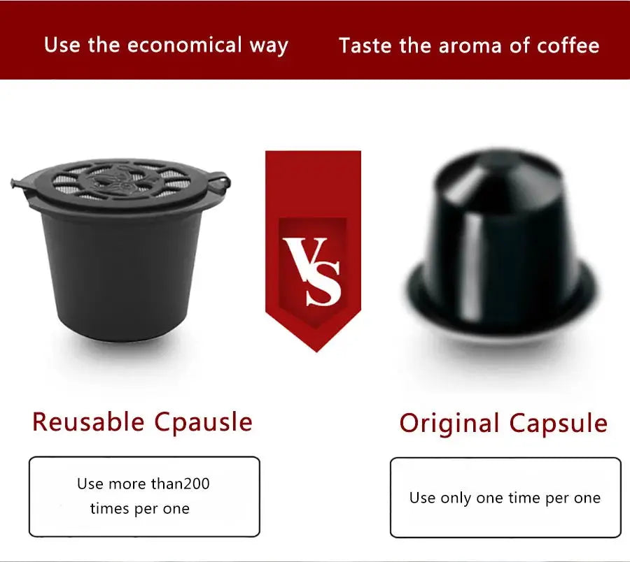 Refillable Reusable Nespresso Capsules with Spoon & Brush Reusable Coffee Pods Qst