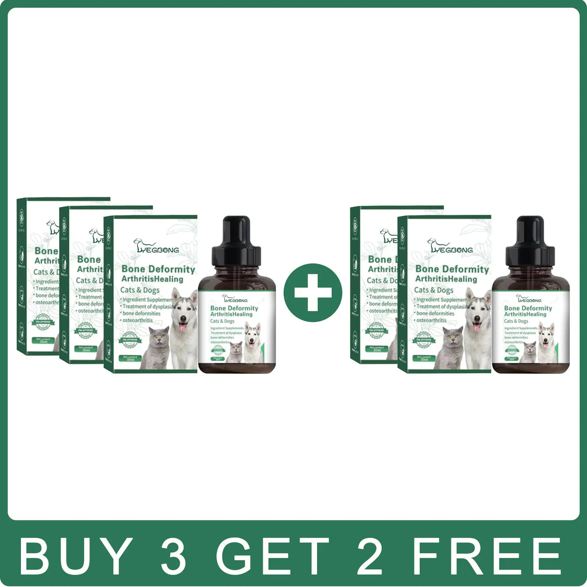 Yegbong Dog Joint Care Drops – Liquid Glucosamine for Pets Pet Joint Supplement Qst 150ml Boxed