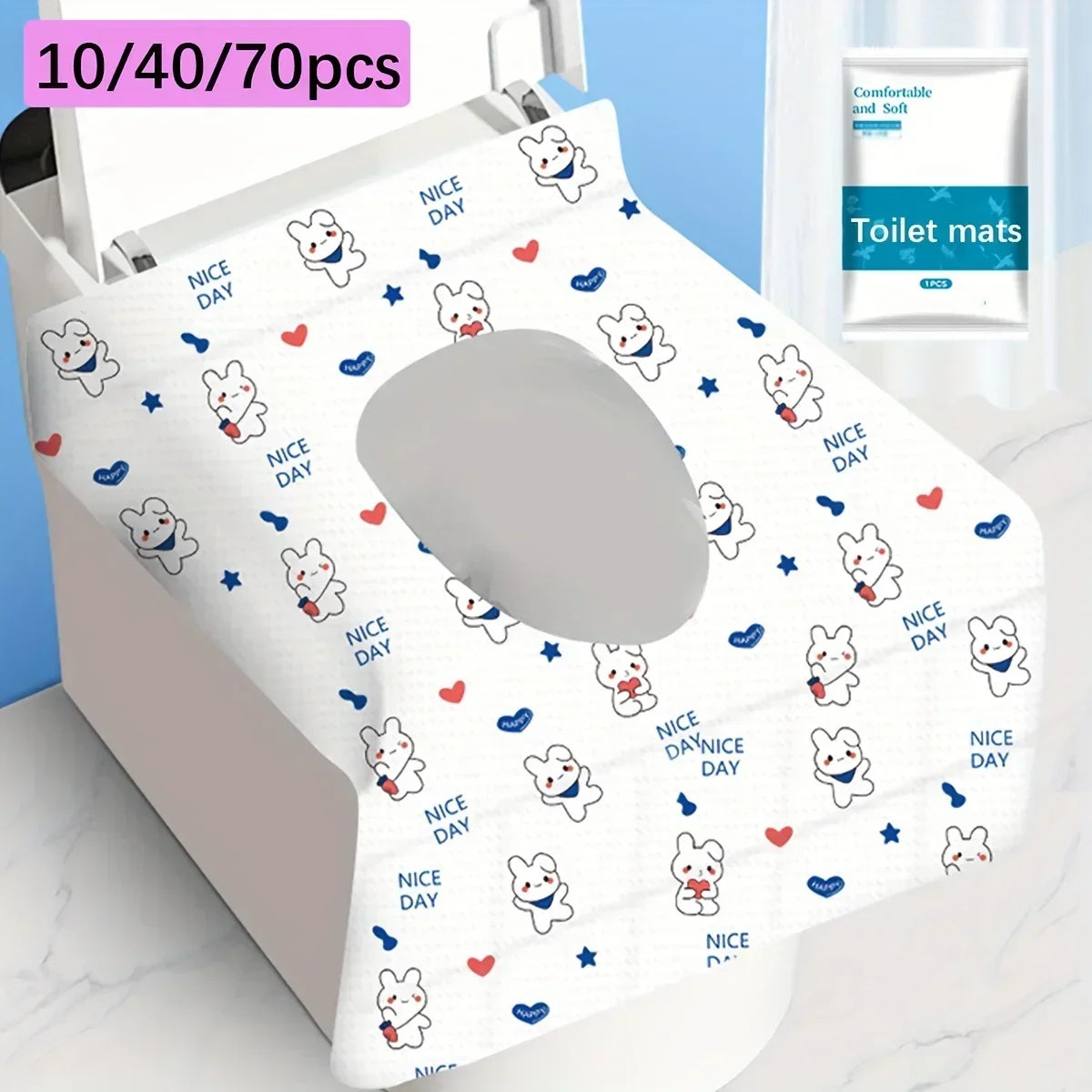 Disposable Toilet Seat Covers for Travel, Public & Airplane Use Disposable Seat Covers Qme