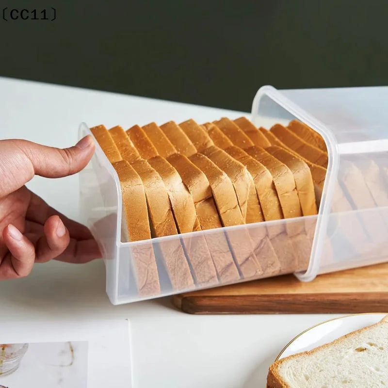 Clear Airtight Bread Loaf Container with Lid – Bread Saver Box Bread Storage Container Qme