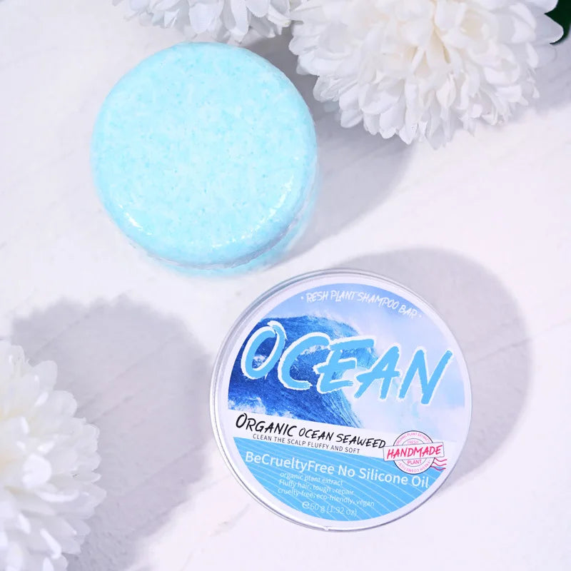 Plant-Based Sea Salt Shampoo Bar | Fresh Ocean Scent Shampoo Bar Qme