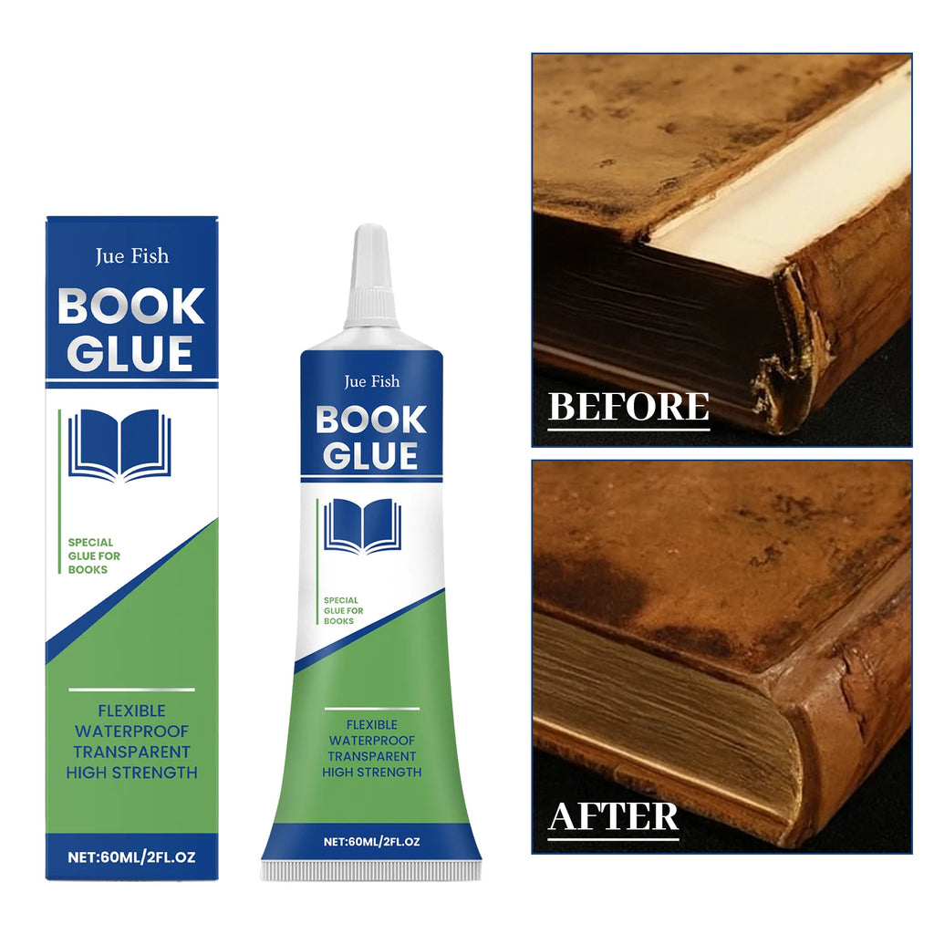 60ml Book Repair Glue – Waterproof Quick-Dry Binding Adhesive Book Repair Glue Qst