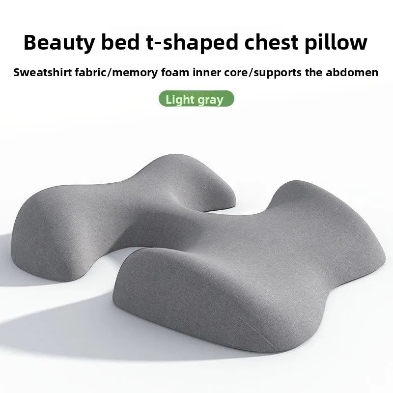 Face Down Massage Pillow – Facial Cushion with Breast Support Massage Salon Pillow Qst B Grey