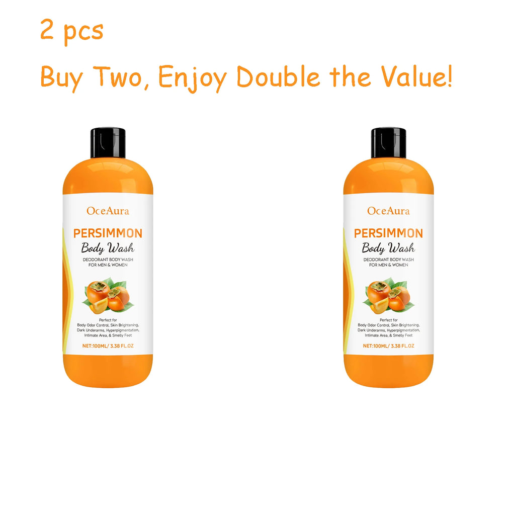 Persimmon Rosemary Body Wash Gel – Moisturizing Daily Shower Body Shower Gel Qst 2 pcs Moisturizing