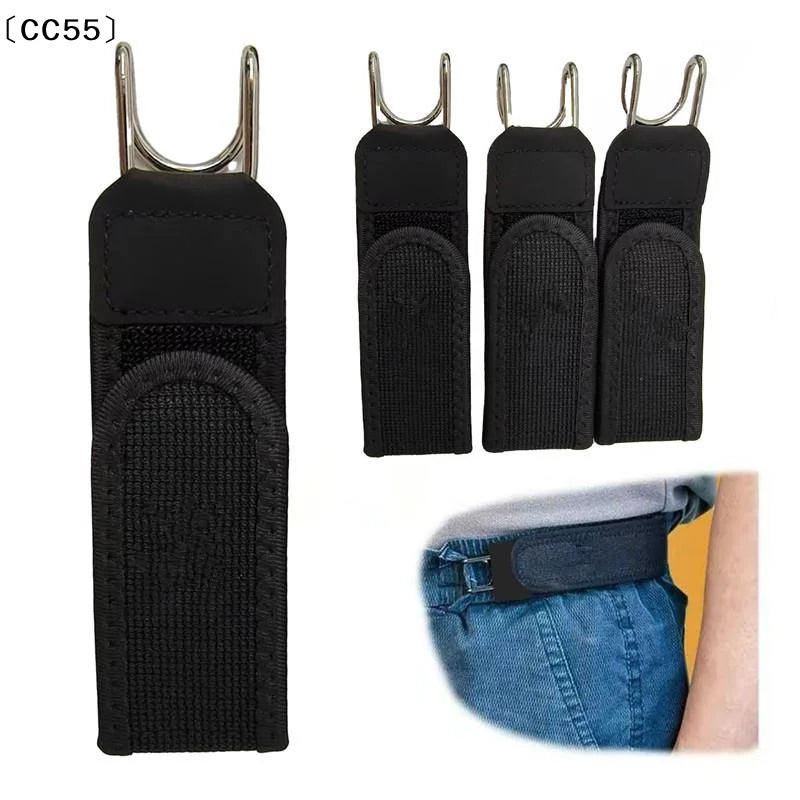 Buckleless Elastic Belt – Adjustable Metal Hook Invisible Fit Elastic Waist Belt Qst