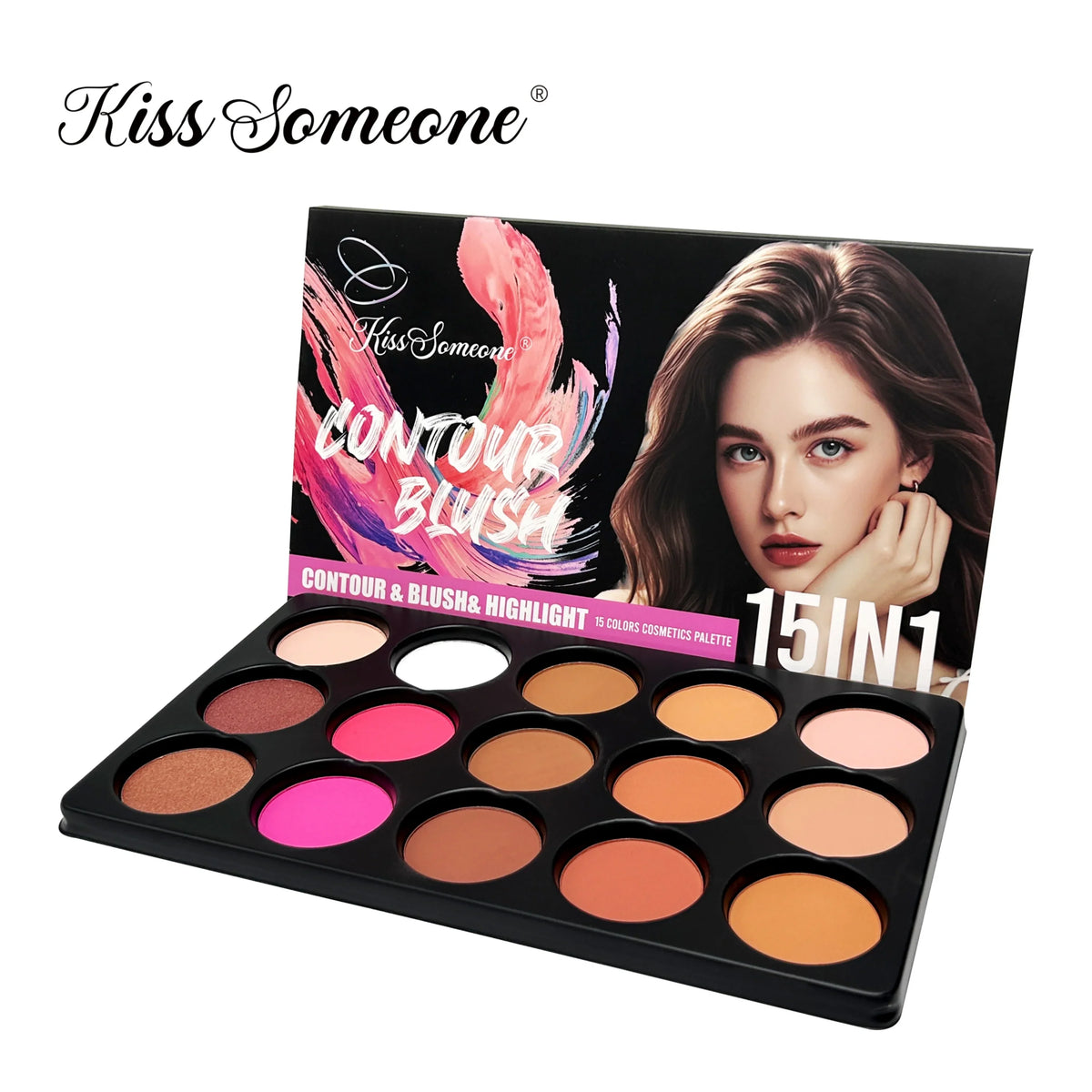 12-Color Blush Contour Highlighter Makeup Palette – Matte Powder Face Makeup Palette Qme 60g