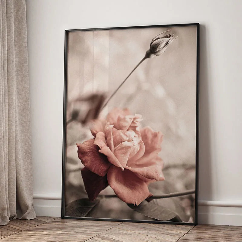 Paris Tower Cherry Blossom Canvas Wall Art – Nordic Poster Canvas Wall Art Qst H 50x70cm Unframed