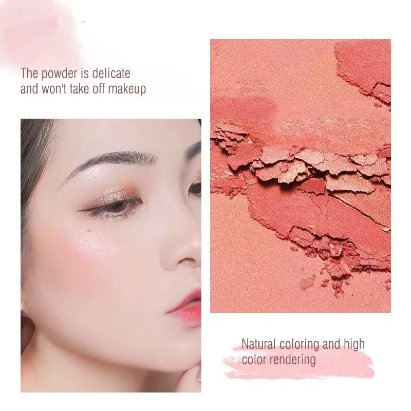 HISYI Matte Blush Palette – 16 Shades, Natural Radiant Finish Blush Palette Qme