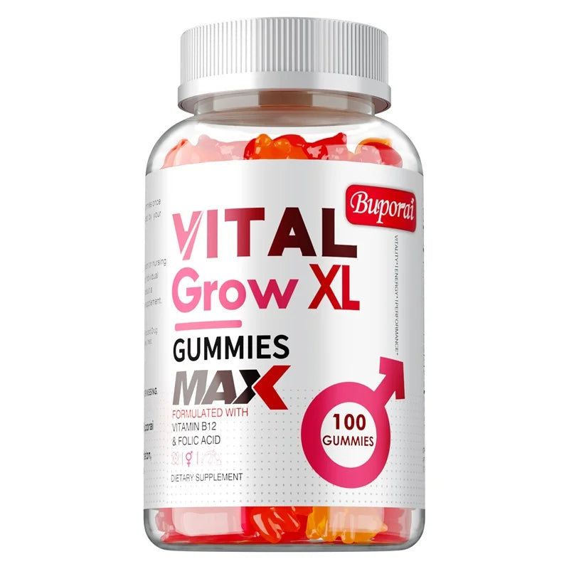 Vital Grow XL Male Gummies – Energy & Endurance Support Men's Wellness Gummies Qst 100 Gummies