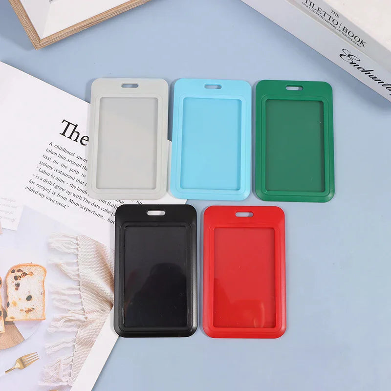 Two-Sided Hard Plastic ID Badge & Card Holder with Slot ID Badge Holder Qme
