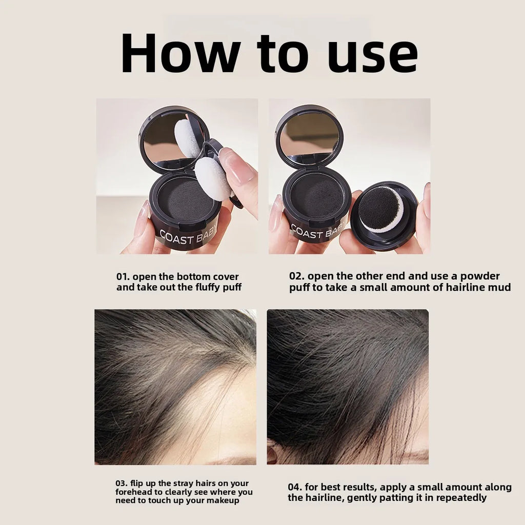 Hairline Powder Contouring Hair Concealer – Natural Coverage Hair Concealer Powder Qme