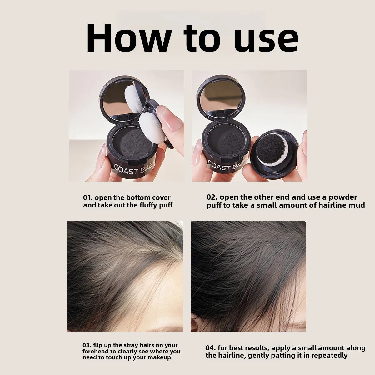 Hairline Powder Contouring Hair Concealer – Natural Coverage Hair Concealer Powder Qme