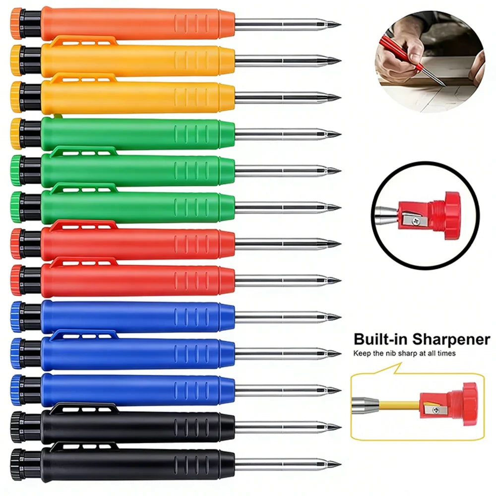 Mechanical Pencils Long Head – Woodworking & Drawing Marking Pen Mechanical Marking Pencil Qme