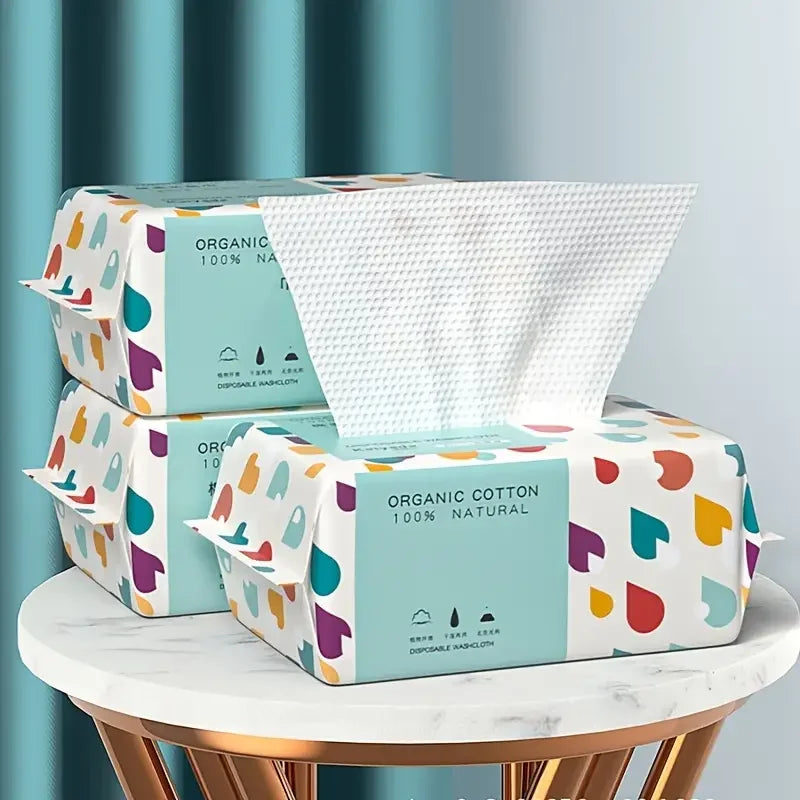 100-Count Disposable Face Towels – Soft Non-Woven Washcloths Disposable Face Towels Qme