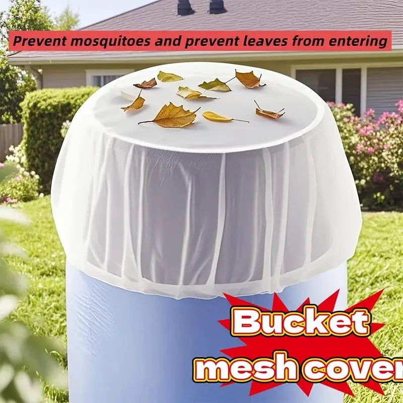 Outdoor Mesh Cover Netting for Rain Barrels & Water Tanks Rain Barrel Cover Qme