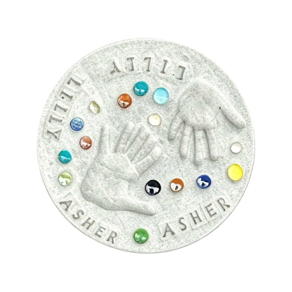 Large DIY Handprint Stepping Stone Kit – Family Keepsake Craft DIY Craft Kit Qme