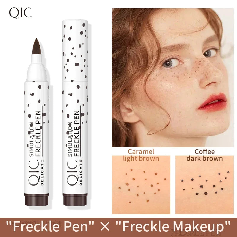 QIC Fake Freckles Pen – Waterproof, Lifelike & Long-Lasting Freckles Makeup Pen Qme