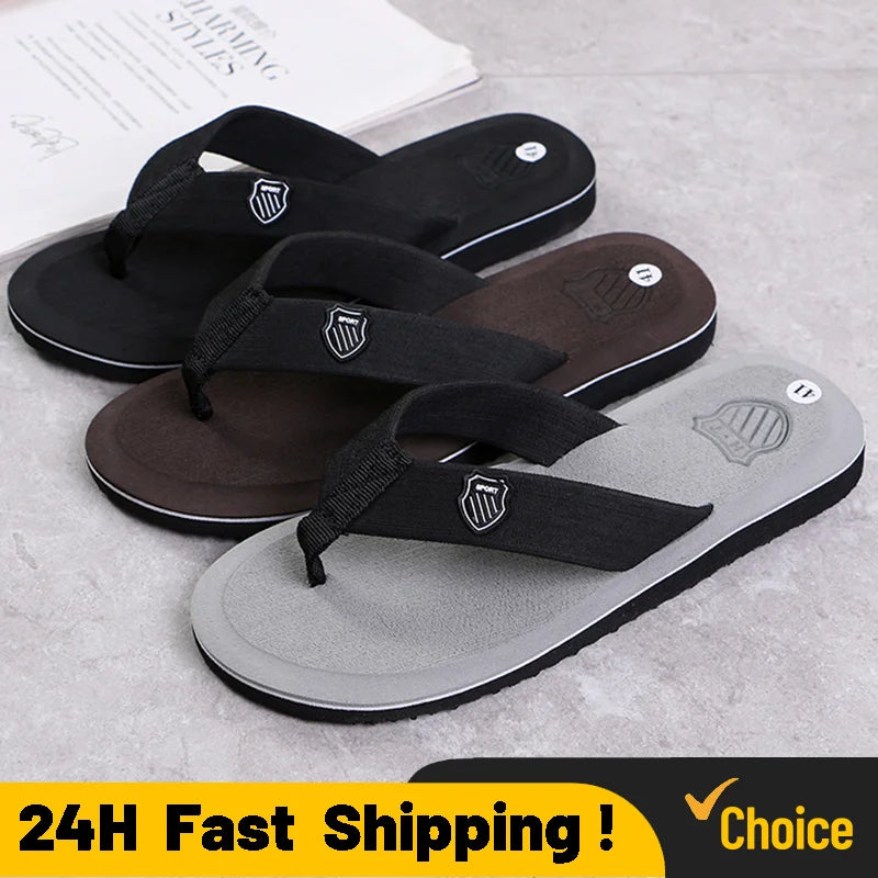 Men's EVA Flip Flops – Non-Slip Summer Beach Sandals Men's Flip Flops Qme