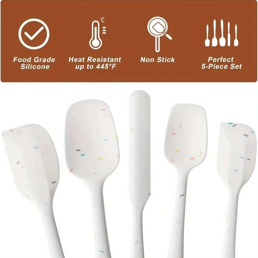 Galavilly Silicone Spatula Set | Food-Grade, Heat-Resistant 6-8 Pc Silicone Spatula Set Qme