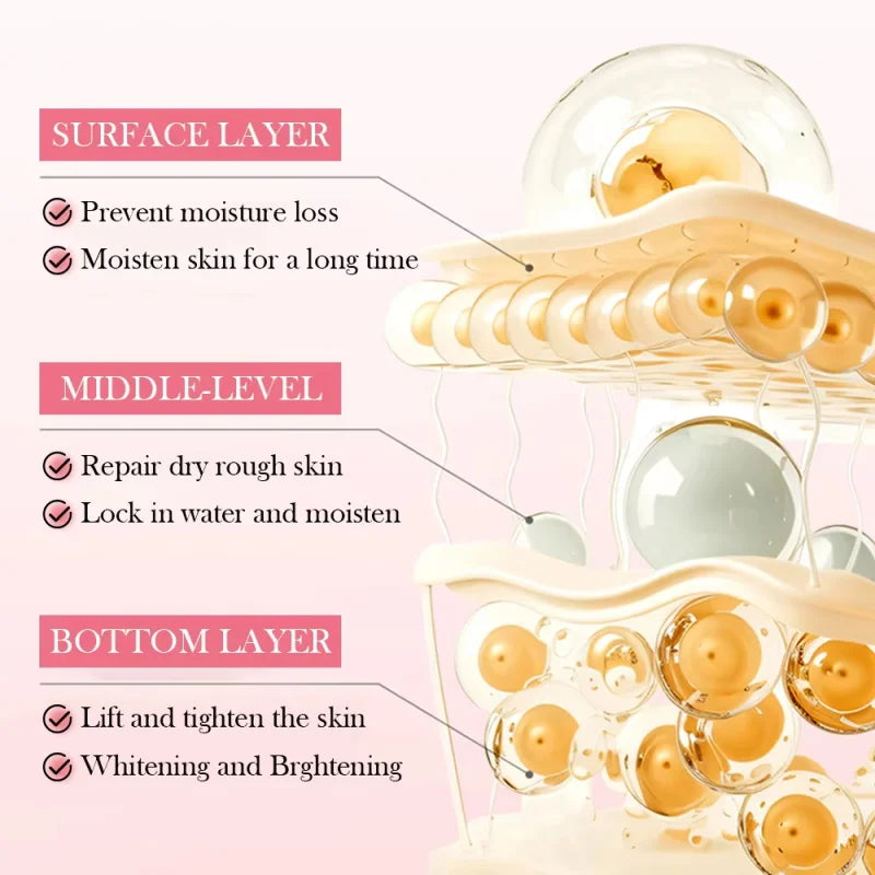 Korean PDRN Pink Collagen Capsule Cream with Niacinamide Collagen Face Cream Qme