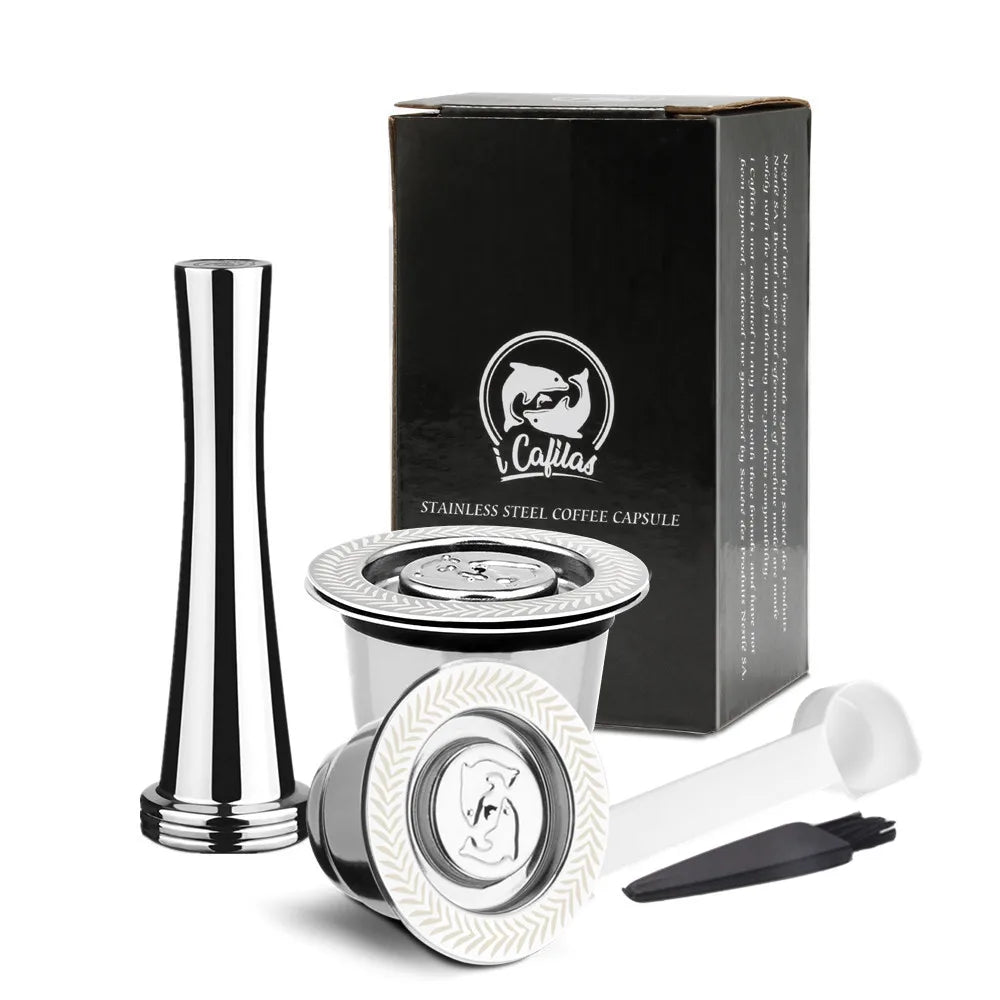 Reusable Stainless Steel Capsules for Nespresso OriginalLine Reusable Coffee Capsules Qst 2SC1T