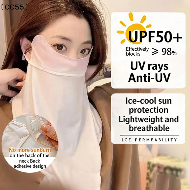 Ice Silk UV Face Cover & Neck Gaiter – Cooling Sun Mask UV Neck Gaiter Qst