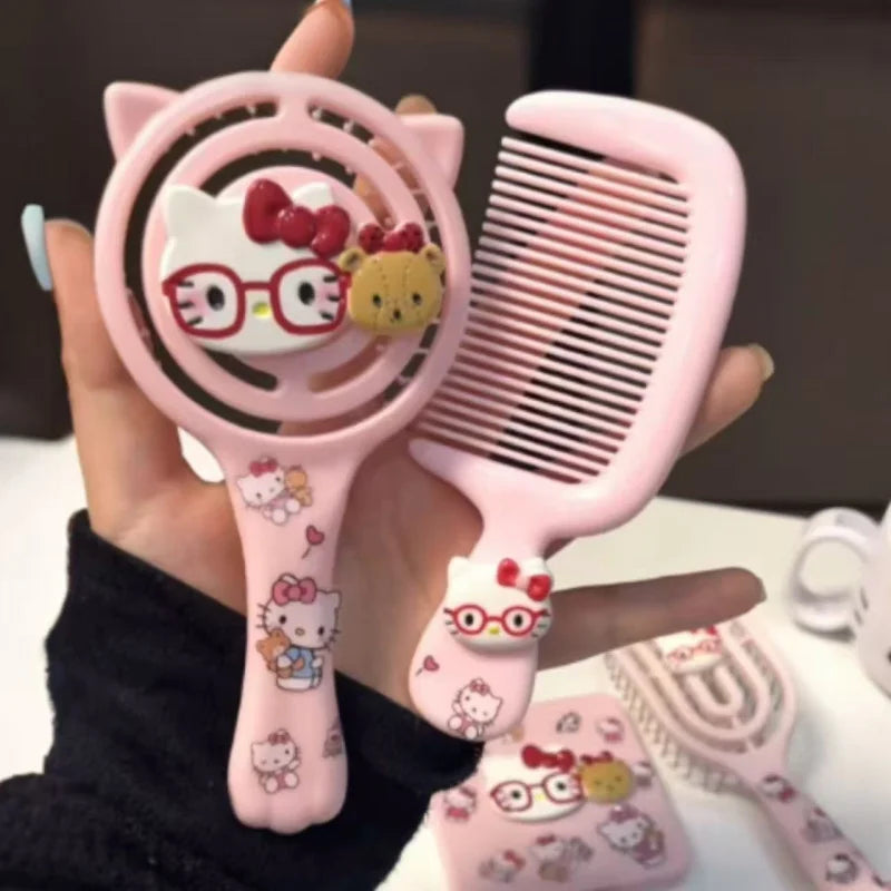 Hello Kitty Volumizing Air-Cushion Hair Brush | Openwork Ribbed Air-Cushion Hair Brush Qme