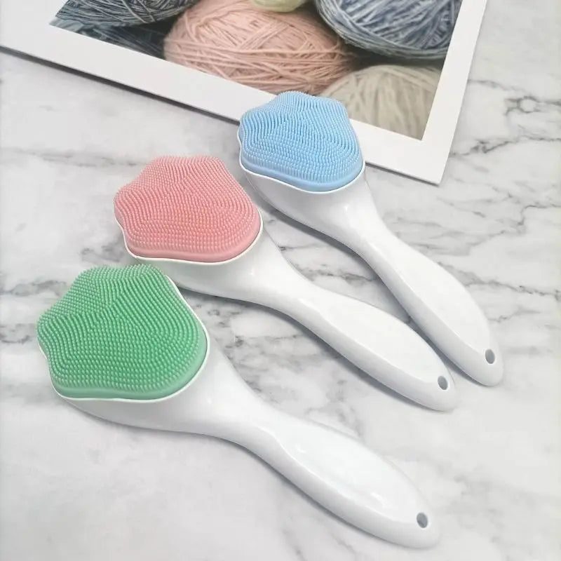 Soft Silicone Facial Cleansing Brush – Manual Deep Pore Cleanser Facial Cleansing Brush Qst