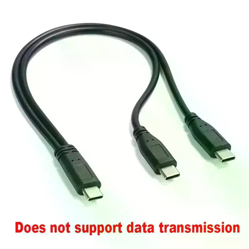 USB-C 1-to-2 Splitter Cable – 15W 3A Charging & Data USB-C Splitter Cable Qme