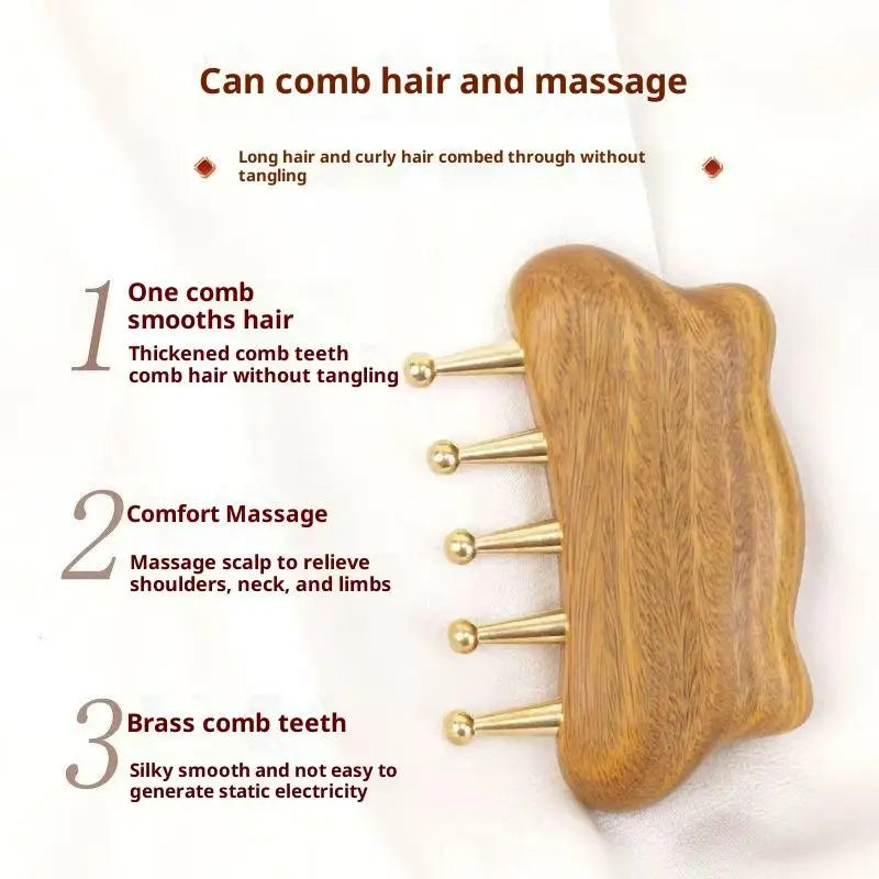 Portable Brass Gua Sha Tool – Meridian & Lymphatic Massage Gua Sha Massage Tool Qme