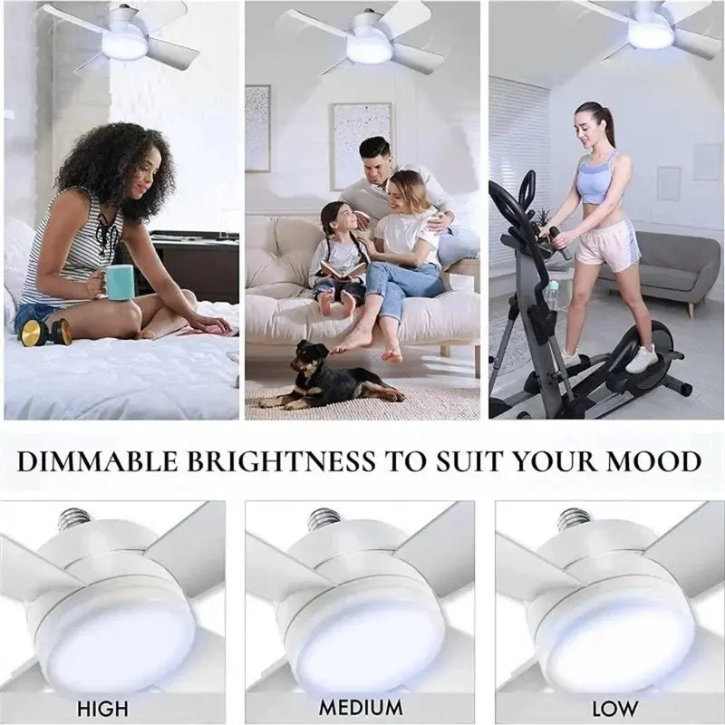 B15C Socket Ceiling Fan Light with Remote – Easy E27 Install Ceiling Fan Light Qst